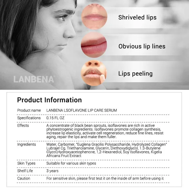 Lip Plumping Serum Nourishing Moisturizing Anti wrinkle Increase Elasticity Lip Care Lip Care Serum