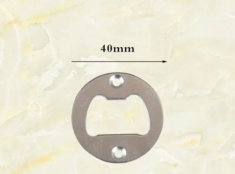 Stainless Steel Bottle Opener Part With Countersunk Holes Round Shaped
