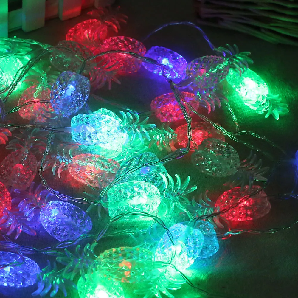 

2.2 meters 20 transparent pineapple styled Christmas decorations with Halloween Christmas tree ornamental lights