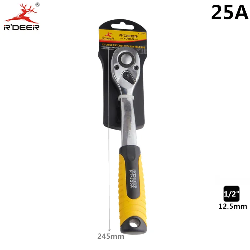 Ключ с храповым механизмом RDEER 1/2 дюйма 3/8 1/4 1 шт.|ratchet wrench|socket wrench1/2&quot ratchet wrench |