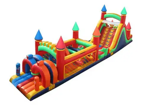 

large PVC inflatable obstacle course for sale giant children amusement park obstacle course