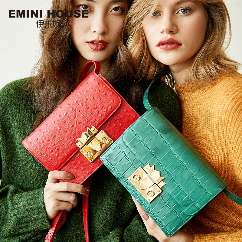 Женская сумка через плечо EMINI HOUSE из натуральной воловьей кожи дизайнерская