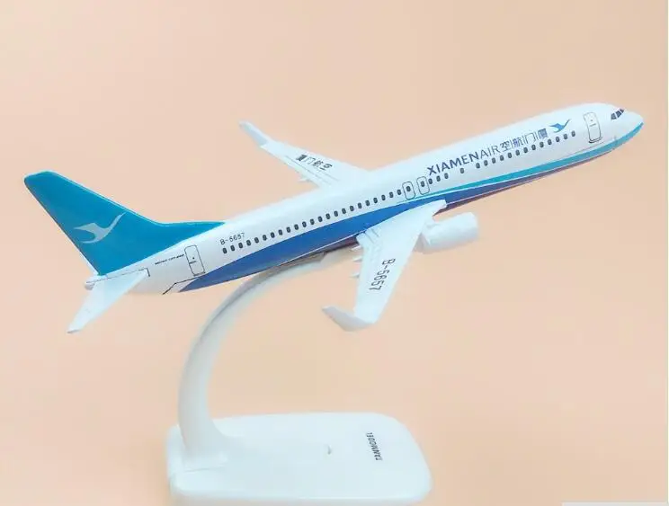 Сплав металла Китай Xiamen Air B737 авиакомпания модель самолета XiamenAir Boeing 737 модель самолета Детские Подарки 16 см