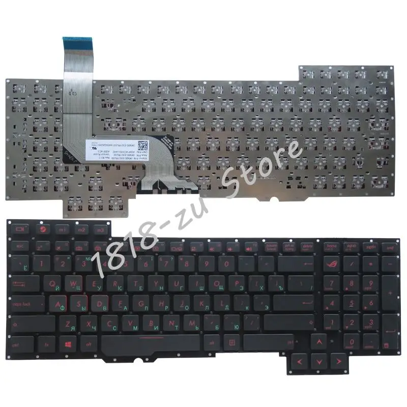 YALUZU Русский Клавиатура для ноутбука Asus G751 G751JM G751JT G751JY 0KNB0-E601RU00 ASM14C33SUJ442 черный и новые RU Макет без рамки