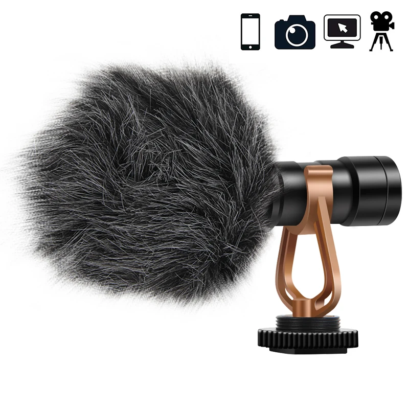 Видеозапись микрофон для DSLR камеры смартфон Osmo Карманный Youtube Vlogging микрофон для ПК ноутбук Skype шарнирный держатель для телефона микрофон