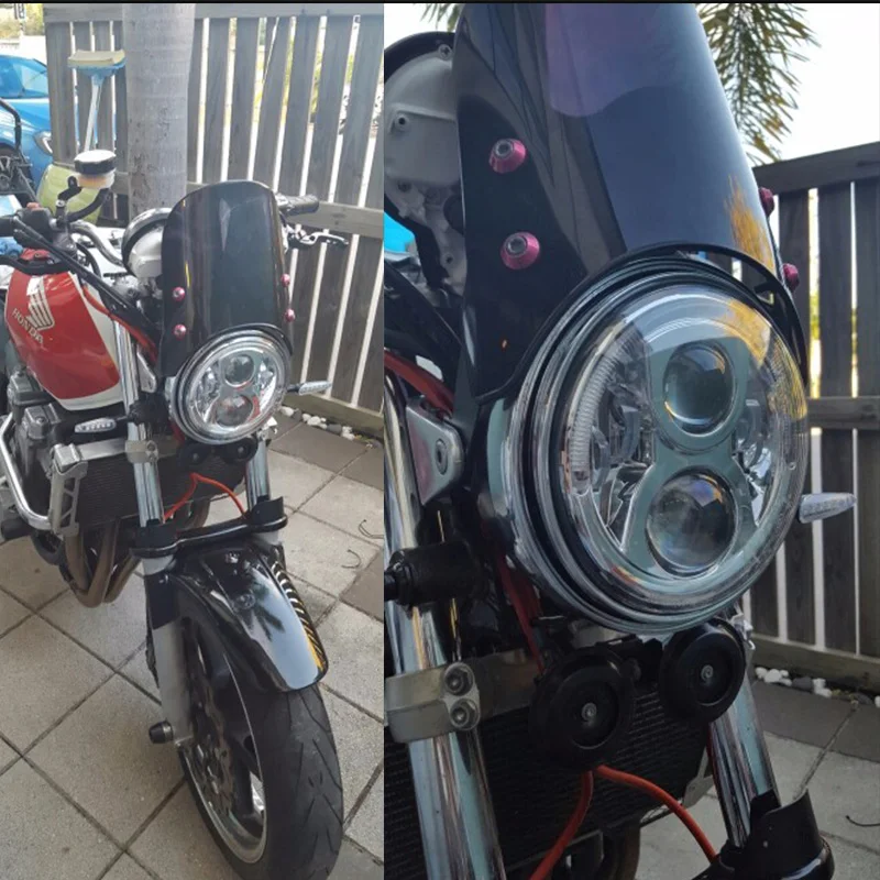Motorcycle Headlight Led Halo Ring For Honda CB400 CB500 CB1300 Hornet 250600900 VTEC400 VTR250 CB250 Refit Round Light (6)