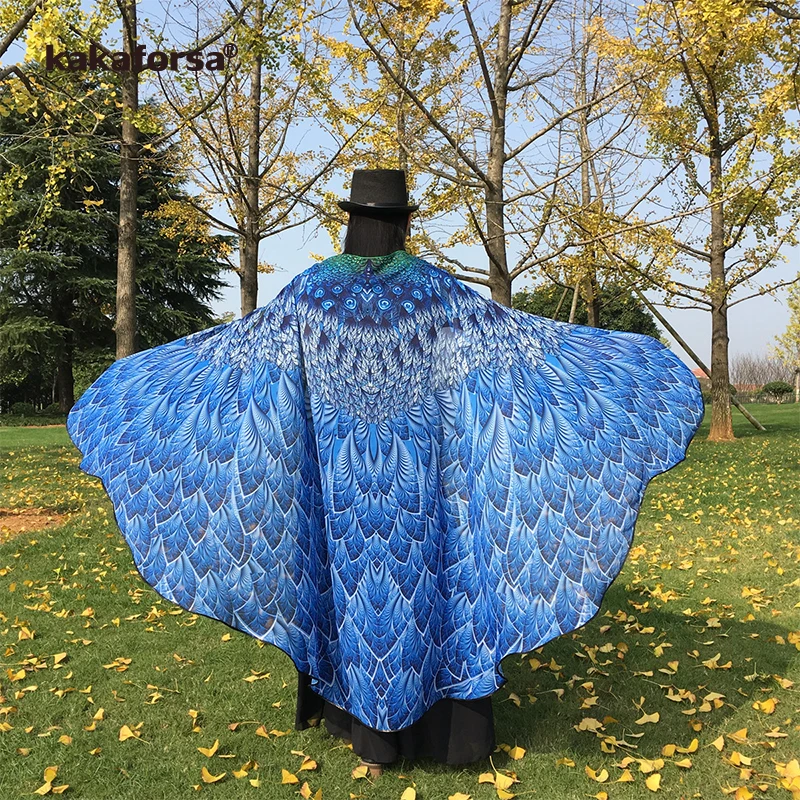 

Kakaforsa Pareo Beach Cover Up Butterfly Wing Cape Women Chiffon Bikini Swimwear Bathing Suit Cover Up Print Robe De Plage