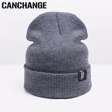 Canизменить Повседневная зимняя женская шапка мужские вязаные хлопковые шапки для девочек унисекс для взрослых с буквенным принтом Skullies Beanies Осенняя женская шапка