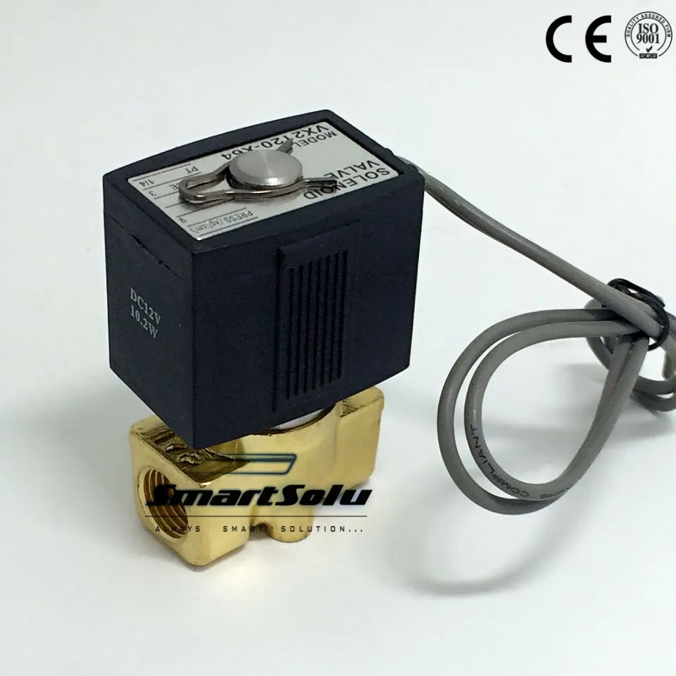 

Free Shipping 1/4" Valve Air Gas Diesel B20N VITON 12VDC DC24V AC110V or AC220V Option VX2120-08