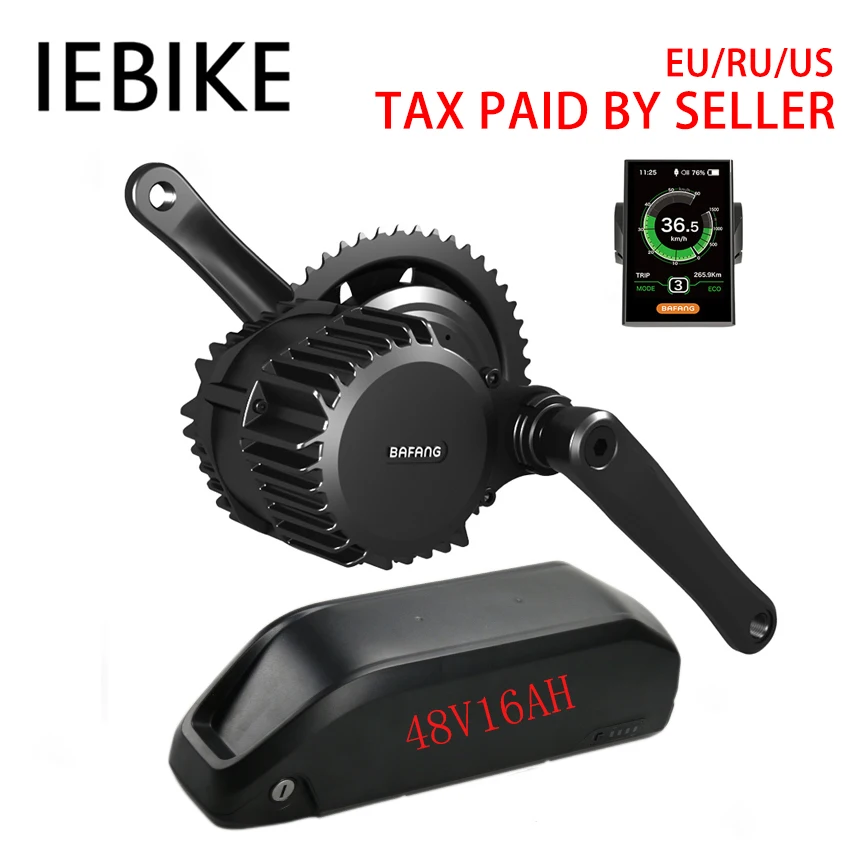 

48V 500W Electric Bike Conversion Kit with 48V16AH Lithium Battery Bafang BBS02 Electric Motor for A Bicycle Ebike Engine Kit