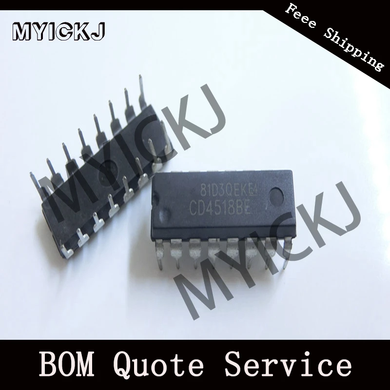 5 шт. CD4518BE BCD счетчик DUAL Core 16 DIP IC чип|Светодиодные чипы| |