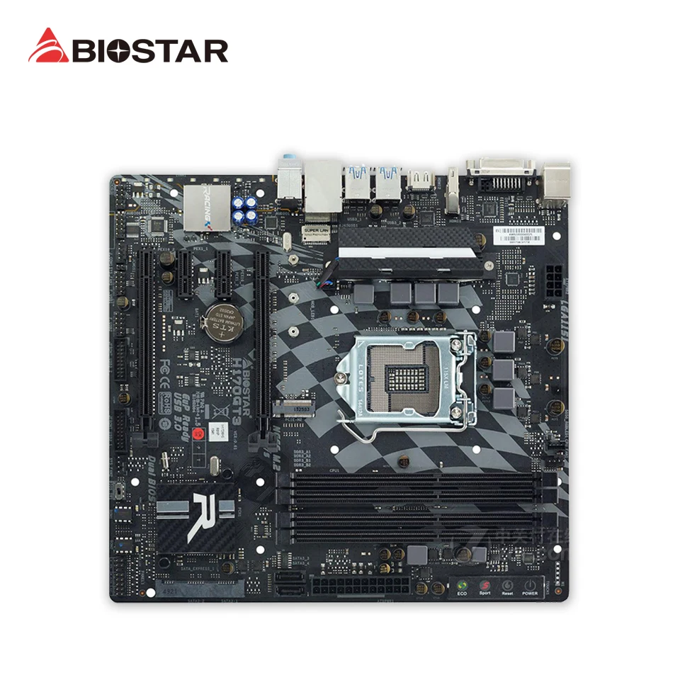 BIOSTAR H170GT3 Original Used Desktop Motherboard Z170 LGA 1151 DDR4 64G SATA3 USB3.0 Micro ATX biostar new h110mlc desktop motherboard for intel core i5 i7 7700k 6700 cpu lga 1151 micro atx ddr4 2133 1866 computer mainboard