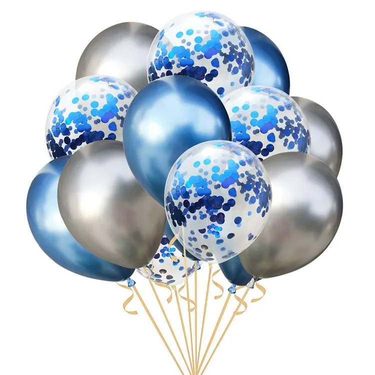 LAPHIL15pcs Wedding Party Balloons Metallic Chrome Latex Balloon Happy Birthday Party Decorations Air Ballon Babyshower Supplies - Цвет: 7