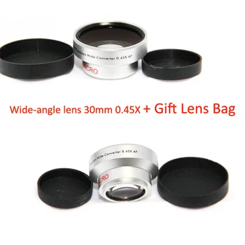 

BON CREATION High Resolution Camera Camcorder Lenses 30mm 0.45x WIDE Angle + Macro Conversion LENS 30 0.45 Silver Color