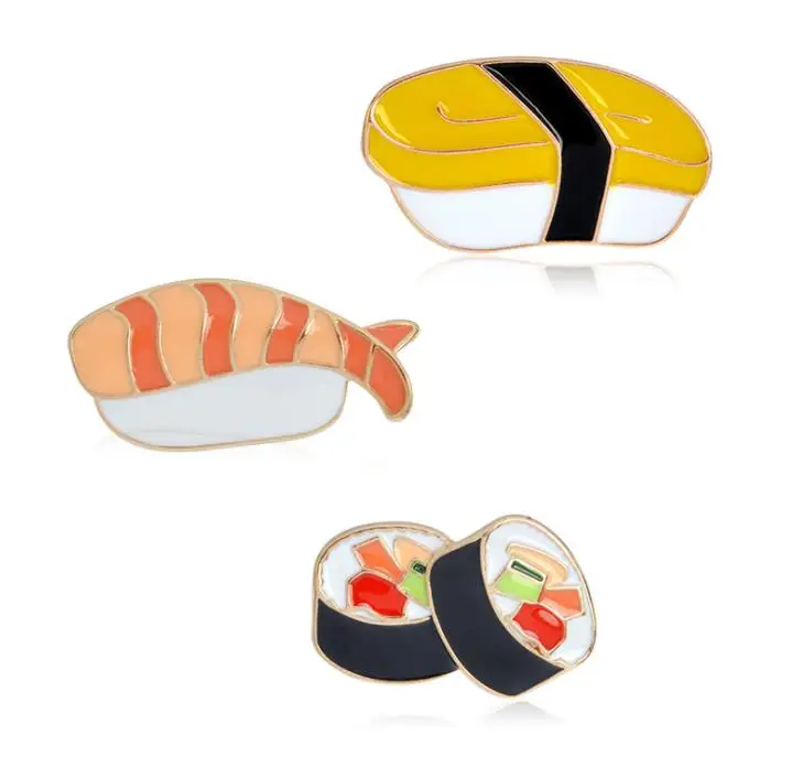 

cartoon Alloy enamel Sushi Brooch pin For Women jewelry
