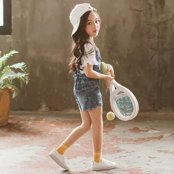 Korean Style Kids Overalls Summer Boys Girls Denim Shorts Jeans Tollder Rompers Children Clothes Jumpsuit Child Clothing Z976 5