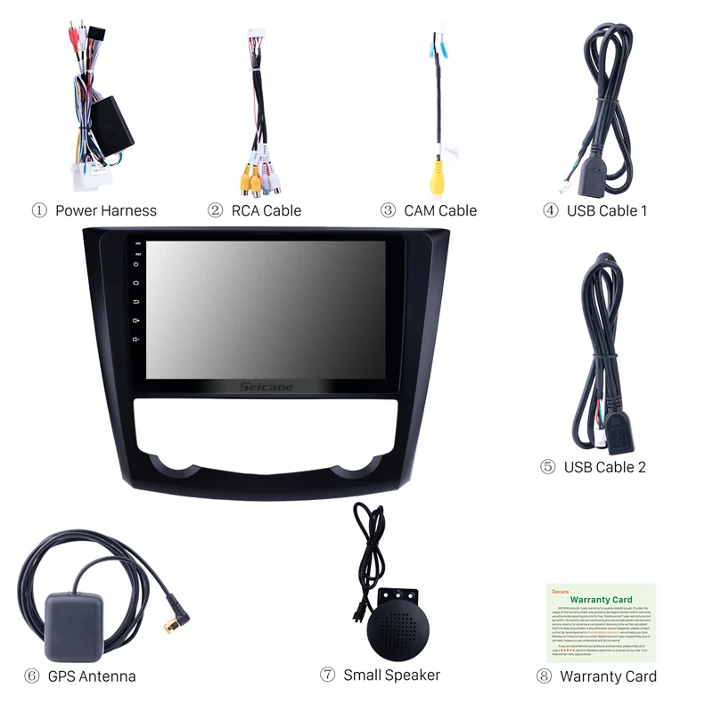 Seicane Car 2Din Android 8.1 GPS Navi 9