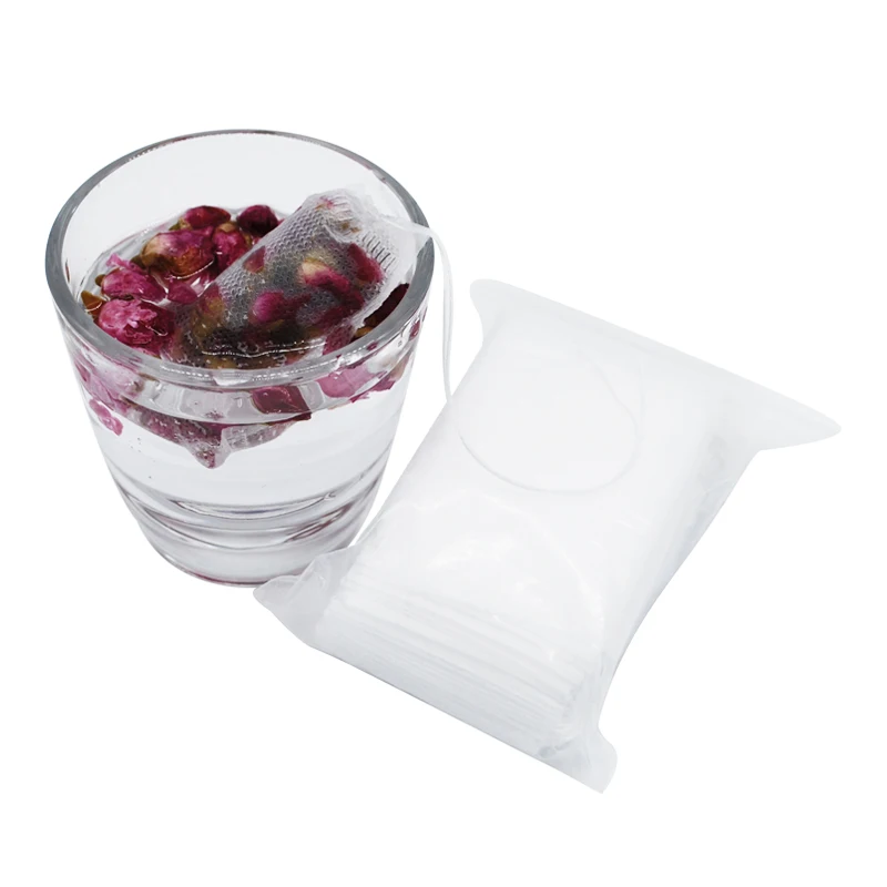 Empty Tea Bags Disposable Drawstring FiberTeabags Filter Bulk Lots Supplies Accessories Products 100 disposable tea bags disposable tea filter bags