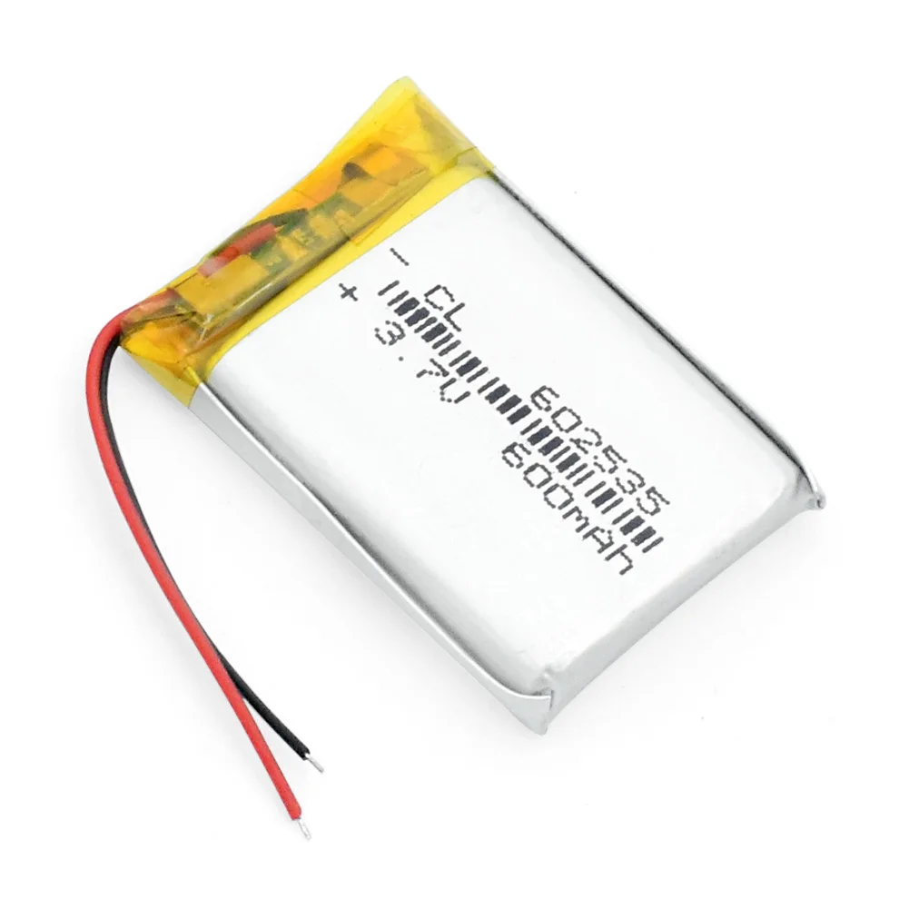 3,7 в 600 мАч 602535 литий-полимерный Li-Po литий-ионный аккумулятор Lipo ячеек для автомобиля dvr тахограф Bluetooth динамик MP3 MP4