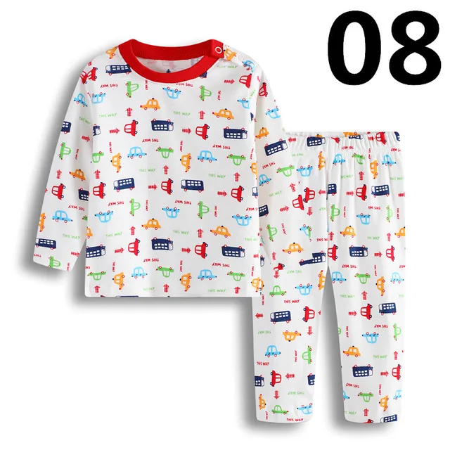 New Baby Boys Clothes Suit 100 Cotton Boys Pajamas Newborn Sleepwear