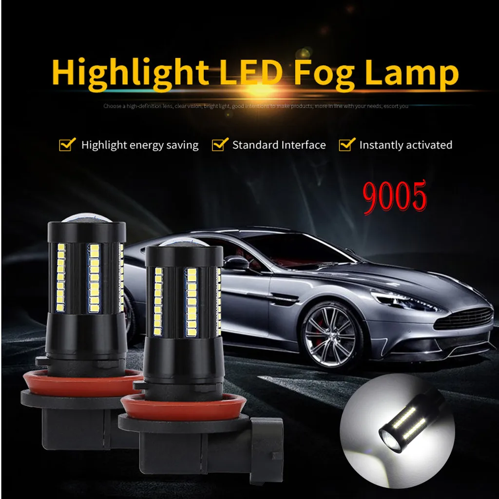 1 шт. автомобильная светодиодная противотуманная фара 9005/9006 66Led передняя противотуманная фара автомобильные аксессуары