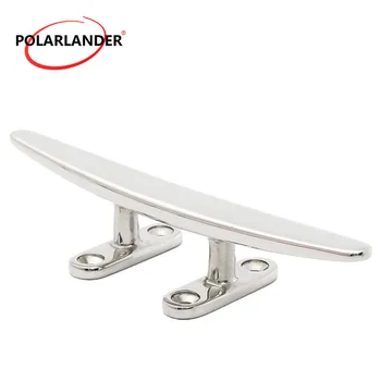 

Marine Boat Deck Rope 4 inch Hardware 316 Stainless Steel Low Flat Cleat