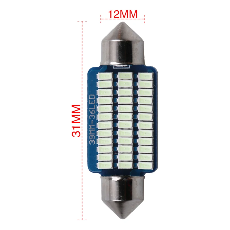 Гирлянда 31 мм 36 мм 39 мм 41 мм светодиодный светильник C5W C10W 3014 SMD Canbus без ошибок авто Интерьер Doom лампа автомобильный Стайлинг светильник белый синий