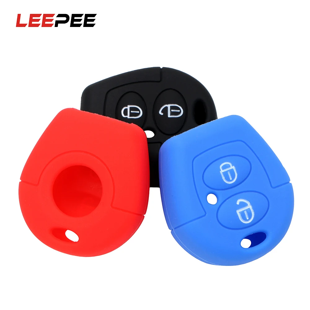 

LEEPEE Car Key Case Shell Key Bag Cover Protector Replacement 2 Buttons For Volkswagen Jetta Sagitar Bora Rubber Car-styling