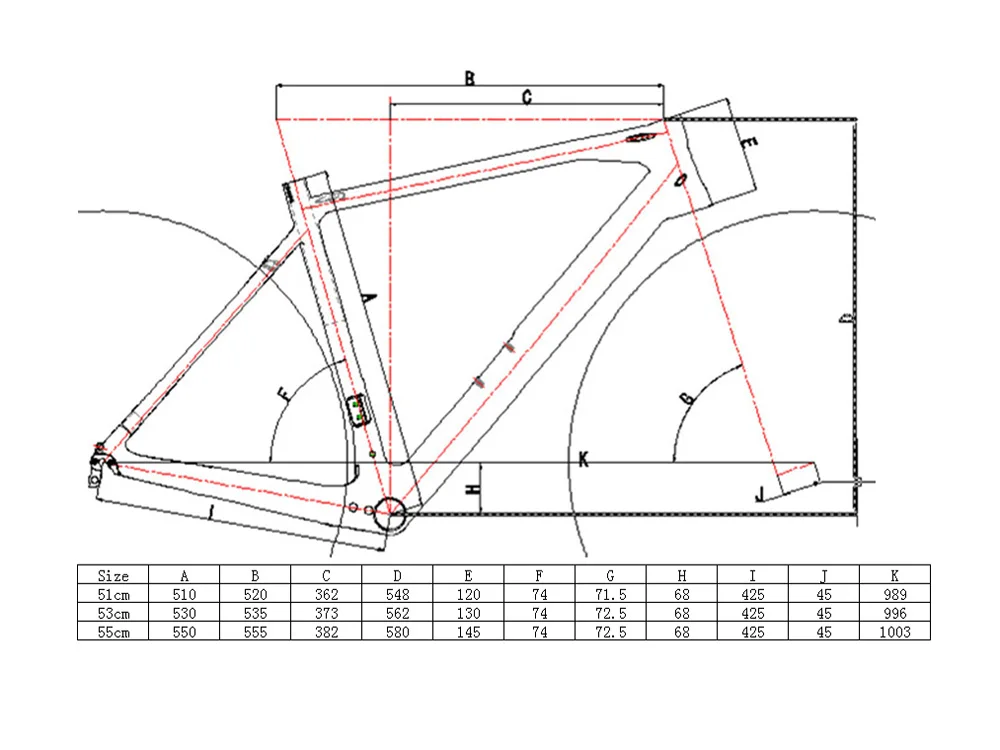 3 k/UD углеродная Матовая Глянцевая велосипедная Рама для велокросса 51 53 55 см(для bsa/BB30)+ Велосипедная вилка CX