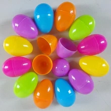 6 цветов украшения пластиковые яйца пасхальное яйцо для подарка 4,8x3,2 см 50 шт./партия