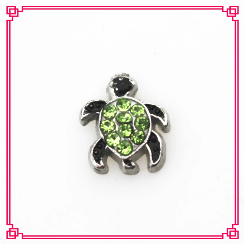 

Hot Selling 30pcs crystal turtle floating charms Living Glass Memory Floating Pendant Necklace Lockets Charms DIY Jewelry