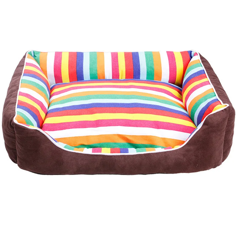 

Large Dog Lounger Sofas Pet Cat Cage Mat Husky Bull Terrier Big Dog Bed Canvas Square Sleeping Basket Anti Humidity Bottom