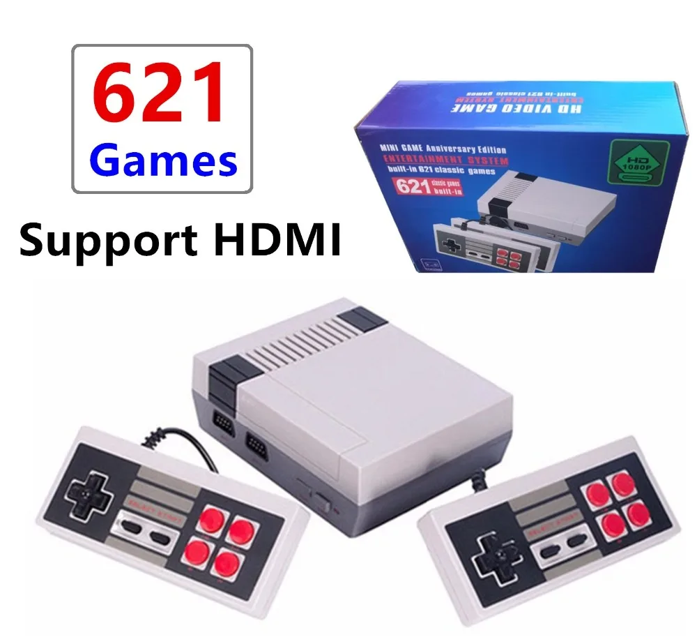 Игровая мини консоль с HDMI портом 8 бит ретро для видеоигр 621 встроенных