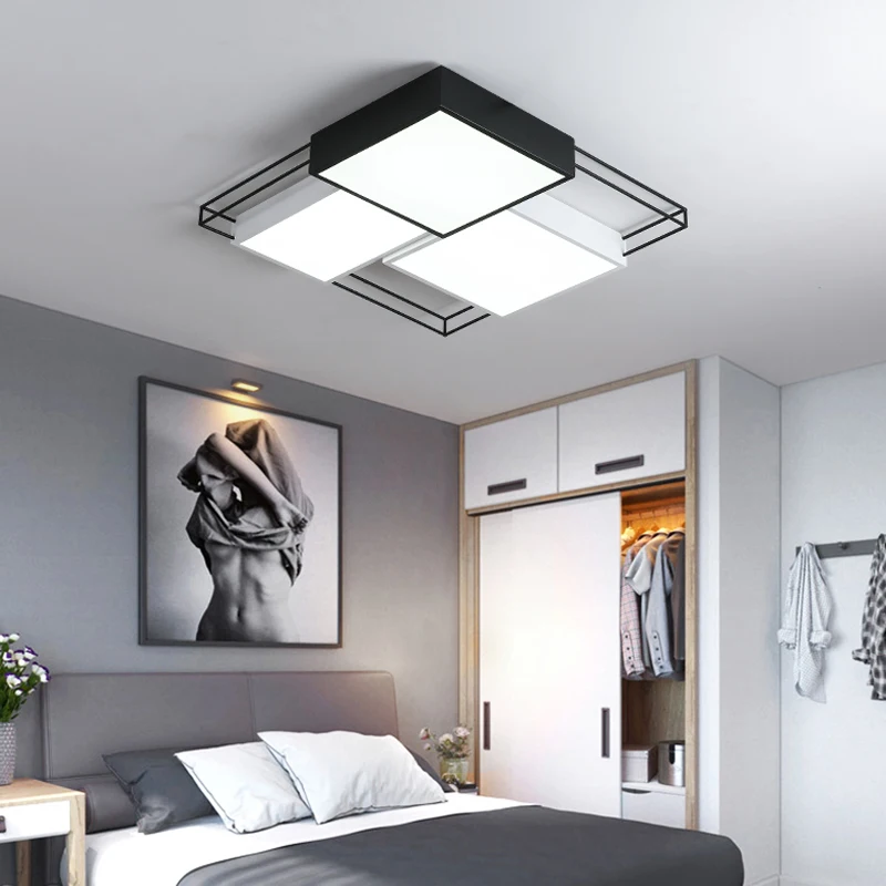 

Modern minimalist led ceiling lights acrylic bedroom study kitchen balcony home decoration personalized square ceiling lamp