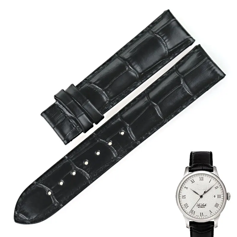 ISUNZUN мужской ремешок для часов Tissot 1853 T41 Locke PRC200 T461 T17 черный кожаный аксессуары
