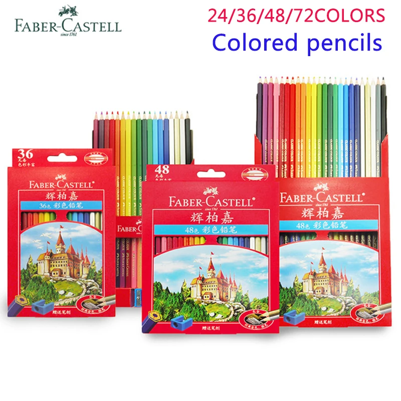 

Faber Castell 72 colored pencils for art school students sketch paint pens Lapis De Cor professional artist painting oil paint p