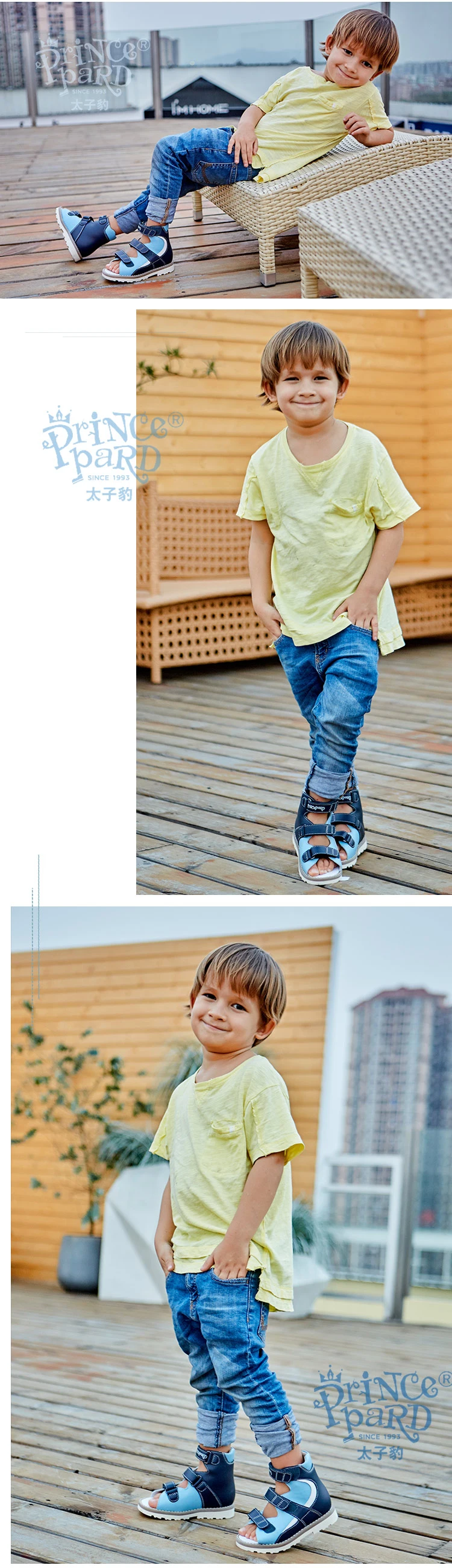 Princepard/Новинка года; детская летняя ортопедическая обувь для мальчиков; Цвет Синий; верх из натуральной кожи; подкладка из свиной кожи; сандалии для мальчиков
