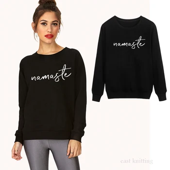 

WS0169 Women Funny Black Pullovers Unisex Long Sleeve Casual Sweatshirt