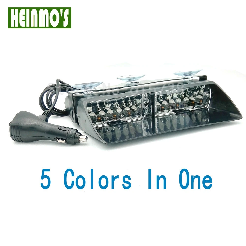RGB 16W Signal S2 Viper Car Flash Led Strobe Light Security Fireman Police Window shield Light
