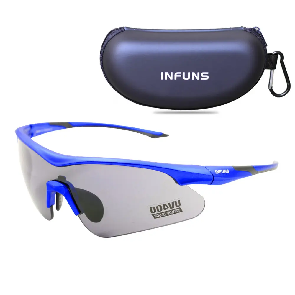 Новые защитные очки с защитный чехол против царапин противотуманные Z87+ Баллистические УФ 400 Спортивные очки для велоспорта и бега - Цвет: Gray