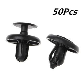

50 Pcs Black Car Door Fender Trunk Fastener Panel Clips Rivet For Toyota Camry Reiz Rav4