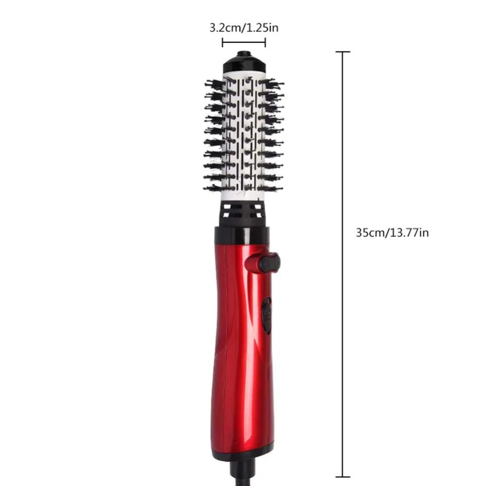 

2019 New Electric Hair Dryer Brush 2 In 1 Hair Straightener Roller Curling Rod Rotating Iron Brush One Step Hair Curler Brush
