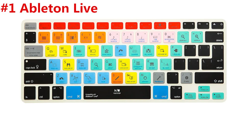 (2 шт.) клавиатура быстрого доступа Обложка кожи Ableton Live Logic Pro X Avid Инструменты Для