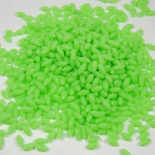 100 шт./лот, больше моделей премиум-класса, зеленый и оранжевый цвет, овальные мягкие светящиеся бусины для рыболовных приманок, аксессуар для рыбалки