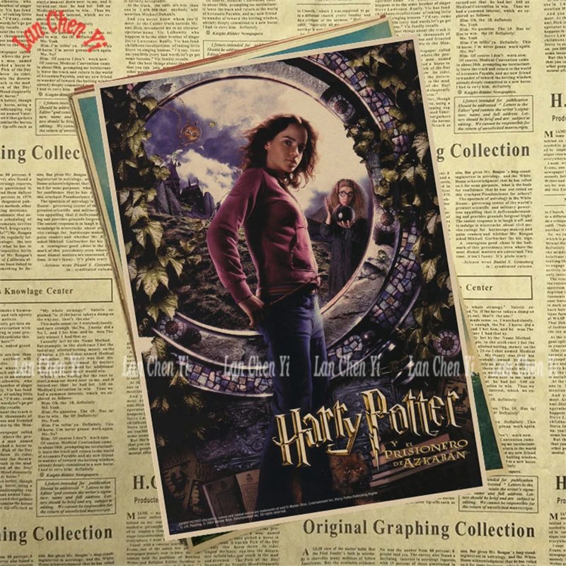 Academy of Magic и Deathly Hallows классический фильм плакат на крафт-бумаге кафе творческие обои для интерьера - Цвет: Армейский зеленый