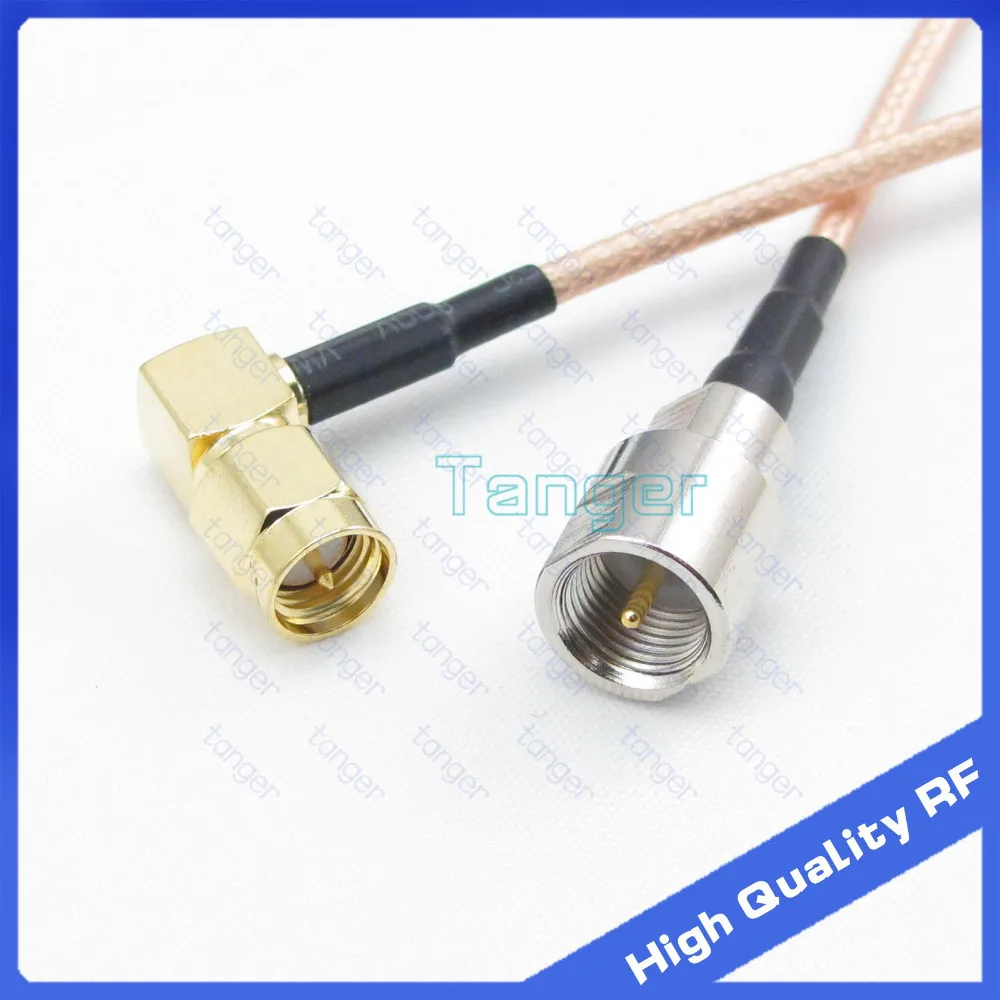 

2015 FME male plug to SMA male right angle connector with 20cm 8inch RG316 RG-316 RF Coaxial Pigtail High Quality Low Loss cable