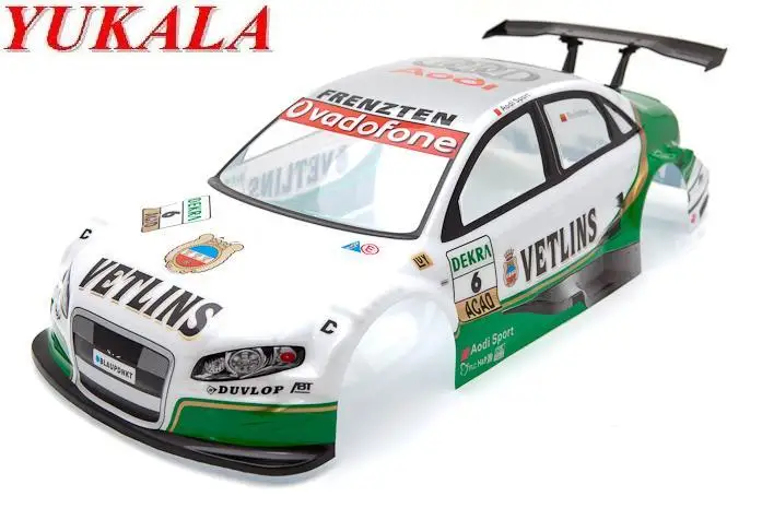 YUKALA 1/10 RC on road car accessoris 1:10 R/C Корпус кузова автомобиля 190 мм No 013 green 2 шт./лот|car body shell|rc