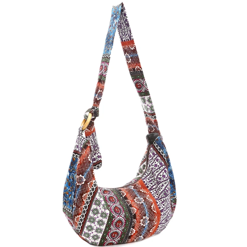 

Canvas Floral Crossbody Shoulder Bag Hippie Bohemian Bohemian Wallet Korean Personality Tote