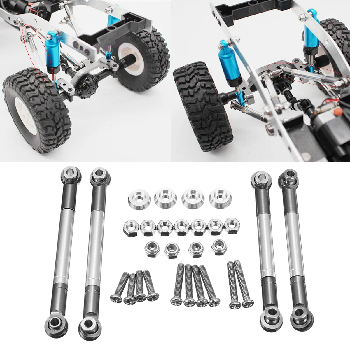 

Upgrade B-1 B-16 B-24 C14 C24 Metal Ball Head Pull Rod Spare Part For WPL 1/16 RC Crawler Car Military Truck Metal Attractive