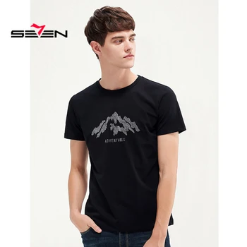 

Seven Newest O-neck short sleeves business t-shirt men Fashion Print Cotton funny t shirt men tops tees casual tshirt 116T58030